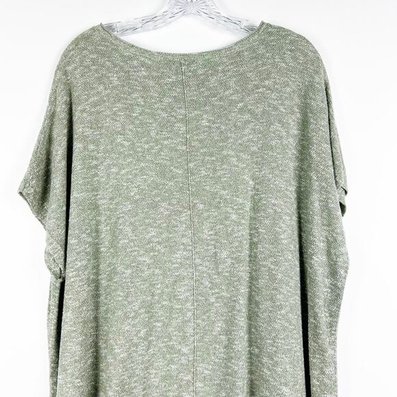 J Jill Pure Jill Easy Sweater Knit Textured Tunic Top Marled Green Womens Size L - Picture 10 of 12